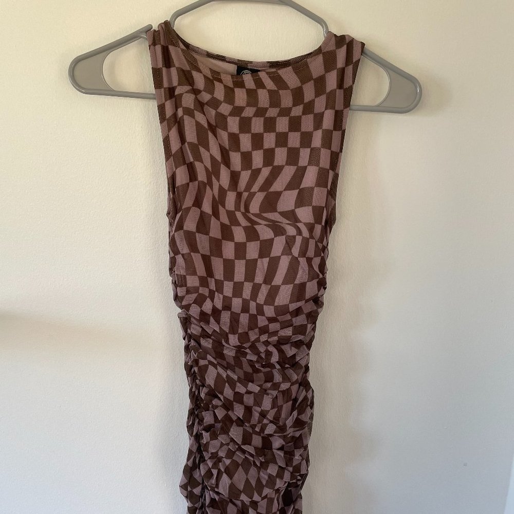 Checked Dress - image 2